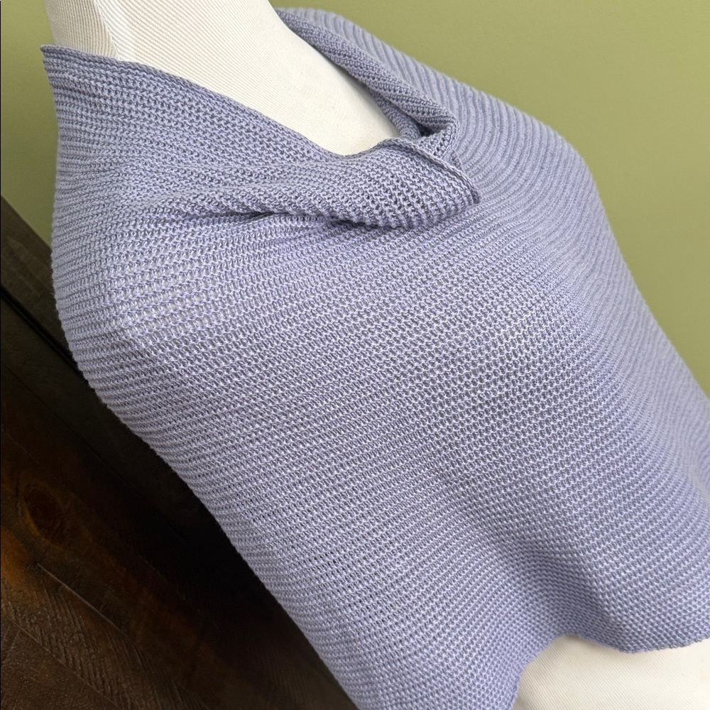 JJill knit lightweight purple poncho - Picture 2 of 8